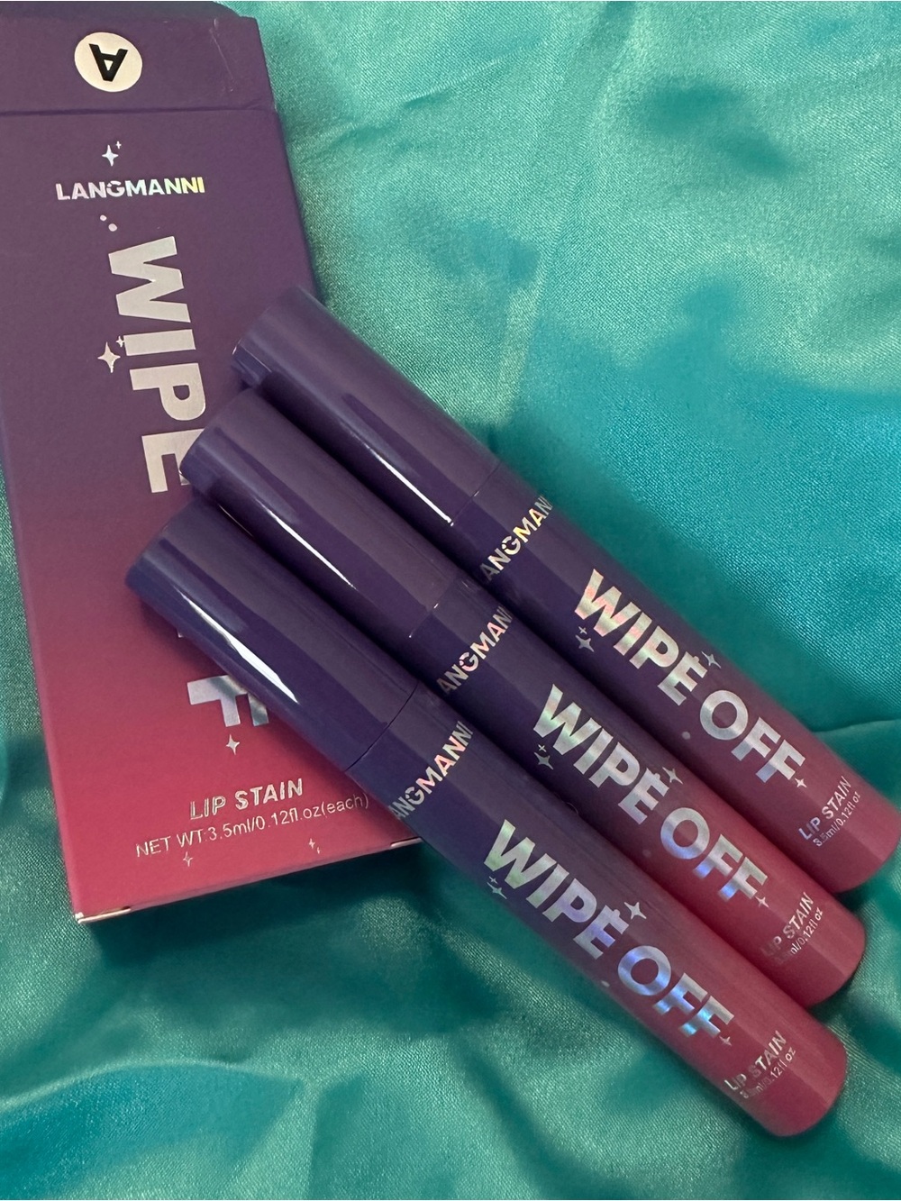 Wipe Off Lip Stain 3 Pack - Deep Plum, Warm Peach, Classic Rose